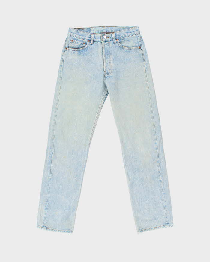 Vintage 1989 Levi's 501 Red Batwing Made In USA Acid Wash Straight Leg Denim Jeans - W29 L31