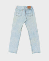 Vintage 1989 Levi's 501 Red Batwing Made In USA Acid Wash Straight Leg Denim Jeans - W29 L31