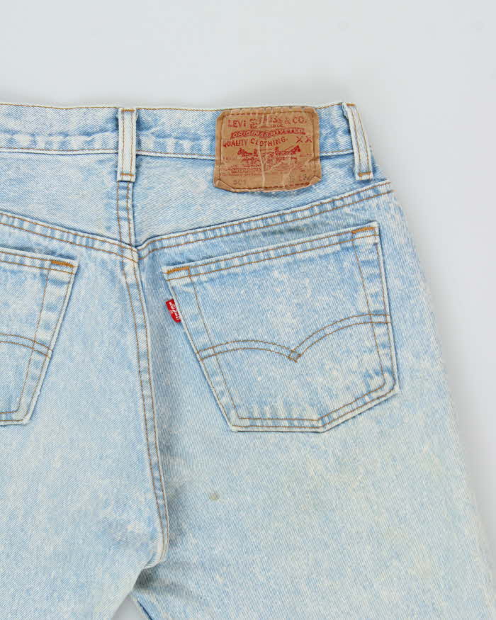 Vintage 1989 Levi's 501 Red Batwing Made In USA Acid Wash Straight Leg Denim Jeans - W29 L31