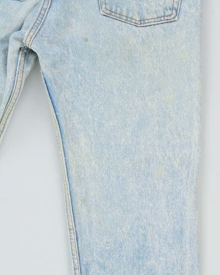Vintage 1989 Levi's 501 Red Batwing Made In USA Acid Wash Straight Leg Denim Jeans - W29 L31