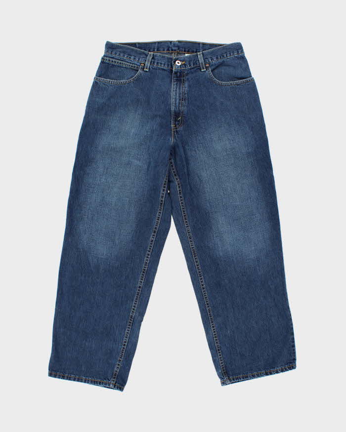 Vintage 1999 Levi's 595 Batwing Made In USA Wide Leg Denim Jeans - W33 L29