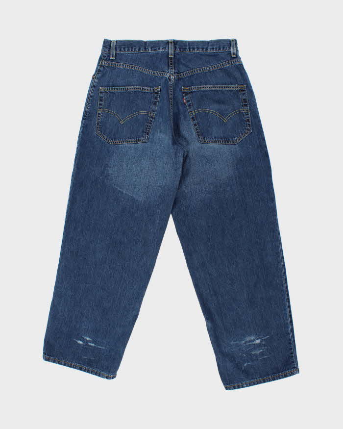 Vintage 1999 Levi's 595 Batwing Made In USA Wide Leg Denim Jeans - W33 L29