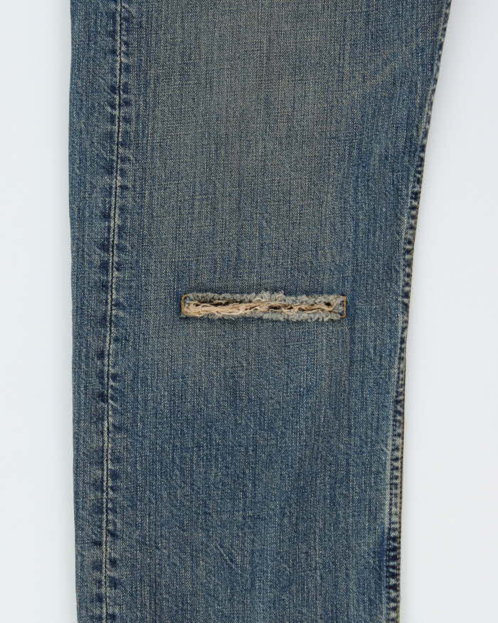 Vintage Y2K 2003 Levi's 501 Batwing Straight Leg Distressed Patchwork Denim Jeans - W31 L34