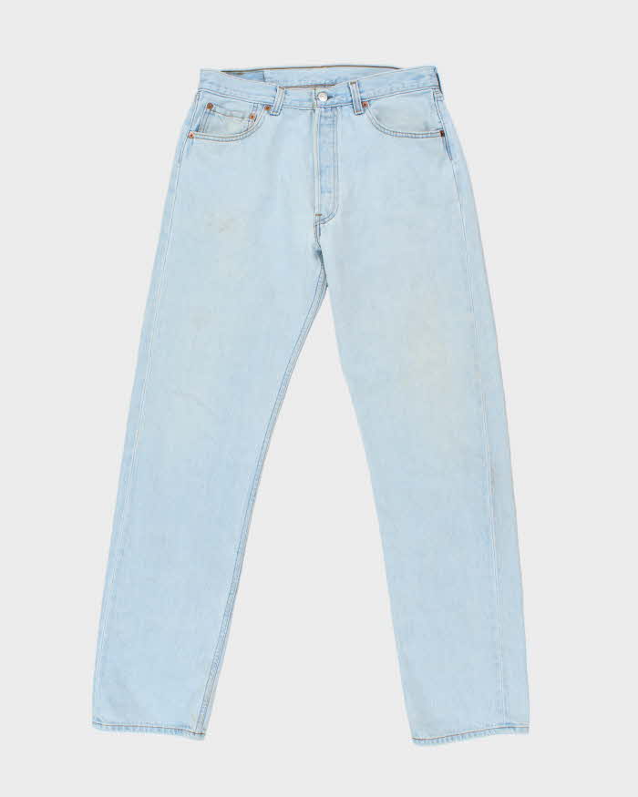 Vintage 1996 Levi's 501 Red Batwing Made In Canada Straight Leg Denim Jeans - W32 L33
