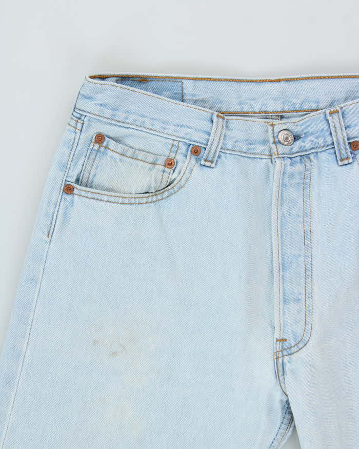 Vintage 1996 Levi's 501 Red Batwing Made In Canada Straight Leg Denim Jeans - W32 L33