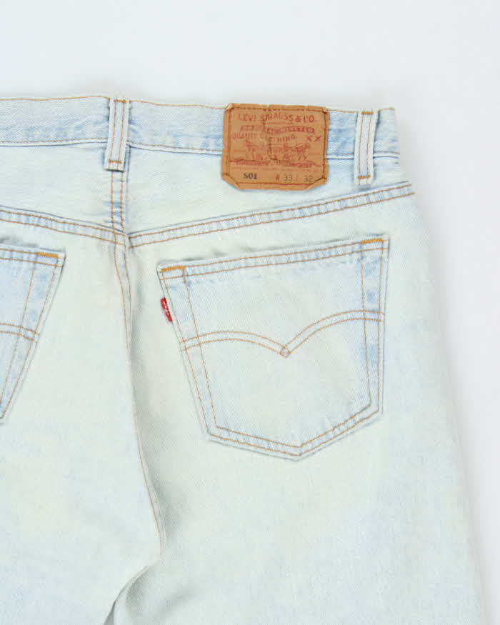 Vintage 1993 Levi's 501 Batwing Made In USA Straight Leg Denim Jeans - W33 L32