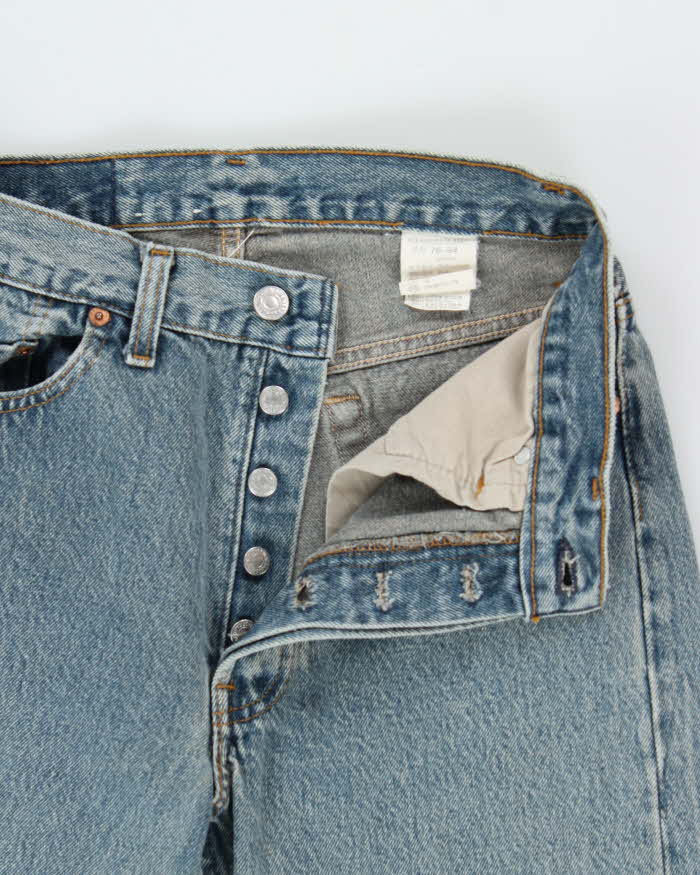 Vintage 1992 Levi's 501 Red Batwing Made In USA Straight Leg Japanese Denim Jeans - W29 L27