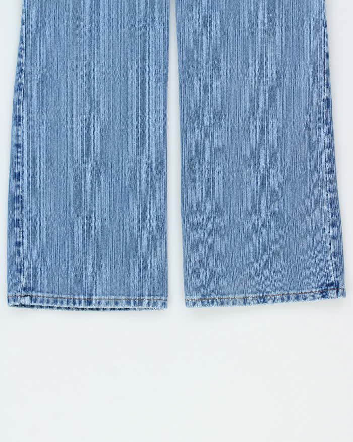 Vintage 1990s Silver Clothing Made In Canada Striped Bootcut Denim Jeans - W29 L31