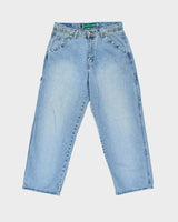 Vintage 1990s Levi's SilverTab Batwing Wide Leg Denim Carpenter Jeans - W32 L28