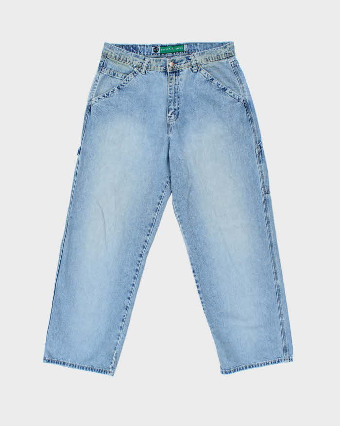 Vintage 1990s Levi's SilverTab Batwing Wide Leg Denim Carpenter Jeans - W32 L28