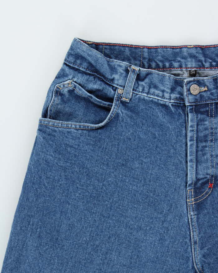 Vintage 1990s Hurley Made In USA Wide Leg Baggy Denim Jeans - W33 L31