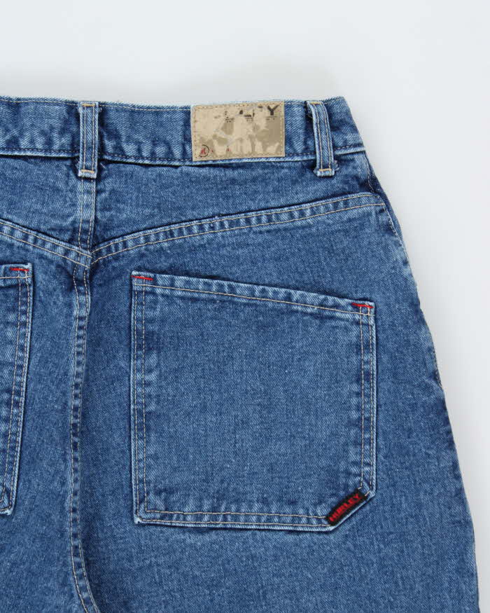 Vintage 1990s Hurley Made In USA Wide Leg Baggy Denim Jeans - W33 L31