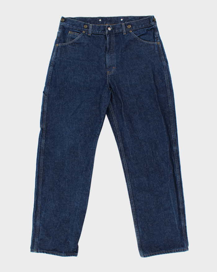 Vintage 1990s Key Imperial Workwear Wide Leg Indigo Denim Carpenter Jeans - W38 L32