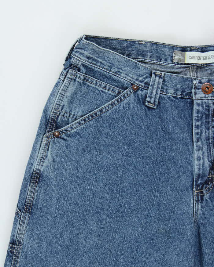 Vintage Y2K 00s Lee Dungarees Wide Leg Denim Carpenter Jeans - W34 L30