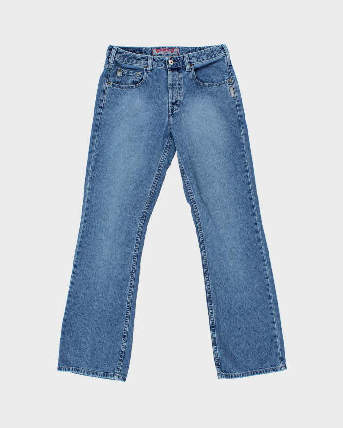 Vintage 1990s Silver Low Rise Bootcut Denim Jeans - W29 L31