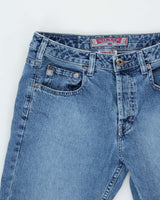 Vintage 1990s Silver Low Rise Bootcut Denim Jeans - W29 L31