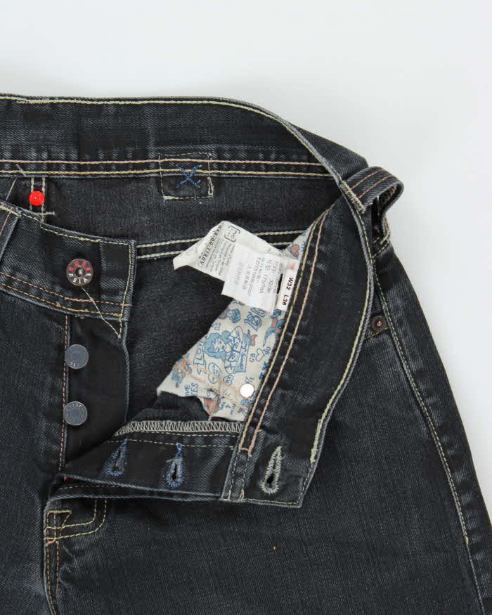 Vintage 2006 Evisu x Puma True Love Wide Leg Cinch Back Denim Jeans - W33 L30