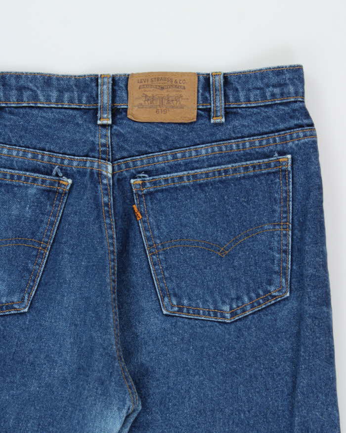 Vintage 1988 Levi's 619 Orange Tab Made In Canada High Rise Denim Straight Leg Jeans - W34 L32