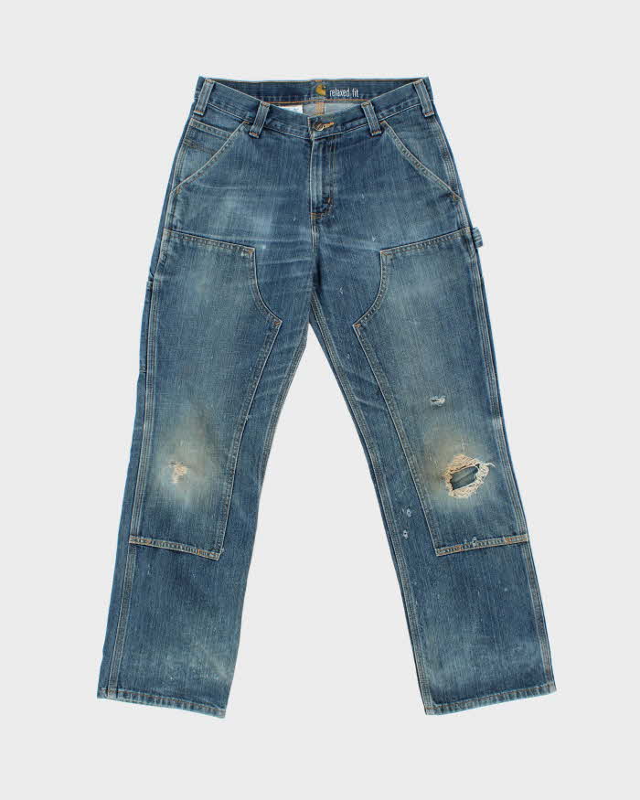 Vintage Carhartt Double Knee Distressed Denim Relaxed Straight Leg Carpenter Jeans - W30 L30