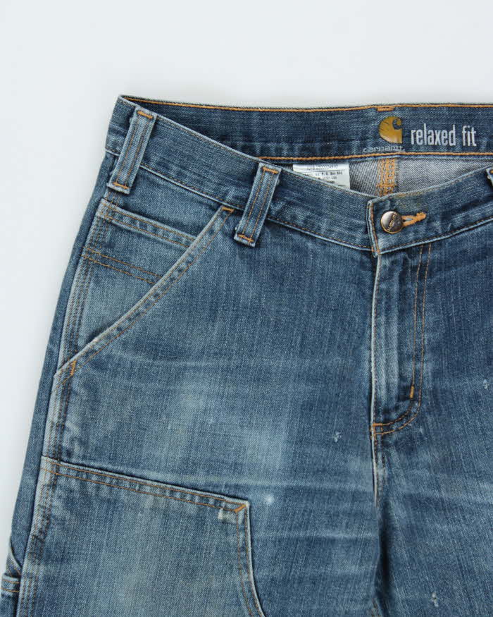 Vintage Carhartt Double Knee Distressed Denim Relaxed Straight Leg Carpenter Jeans - W30 L30