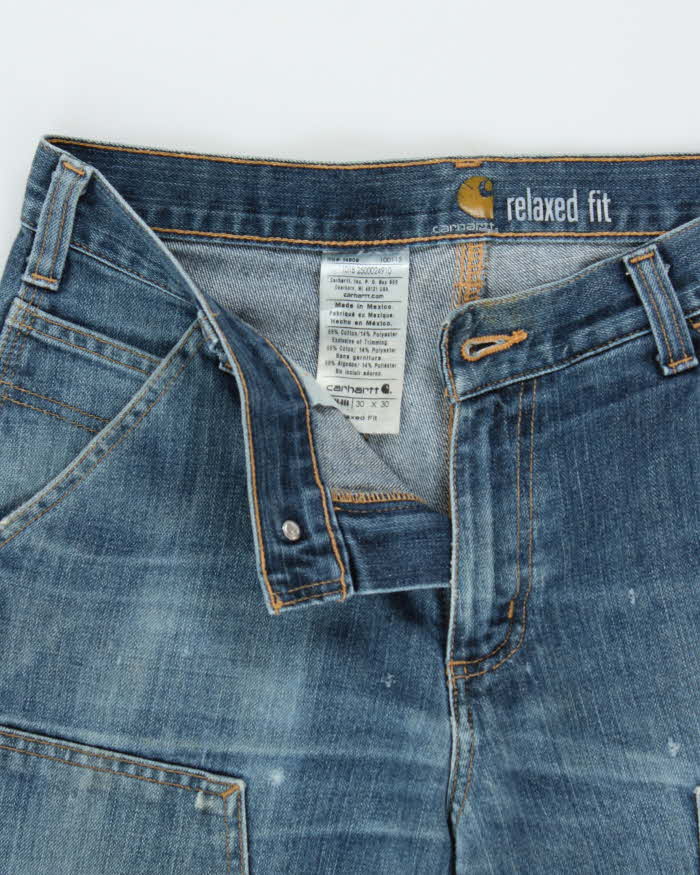 Vintage Carhartt Double Knee Distressed Denim Relaxed Straight Leg Carpenter Jeans - W30 L30