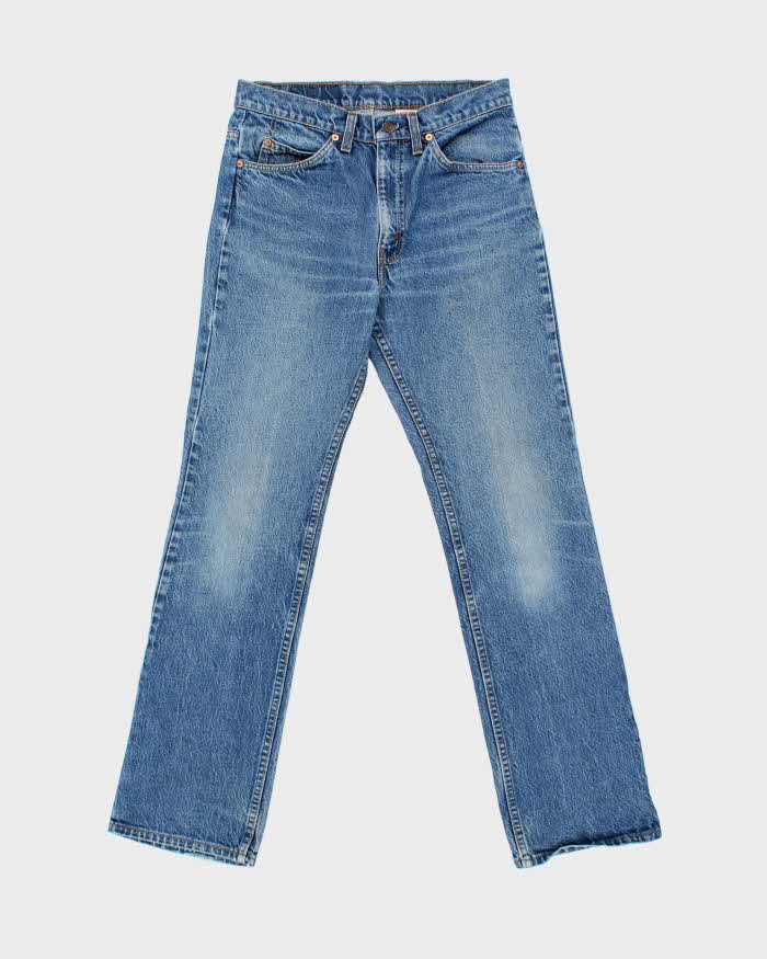 Vintage 1993 Levi's 517 Orange Tab Red Batwing Made In USA Denim Bootcut Jeans - W31 L32