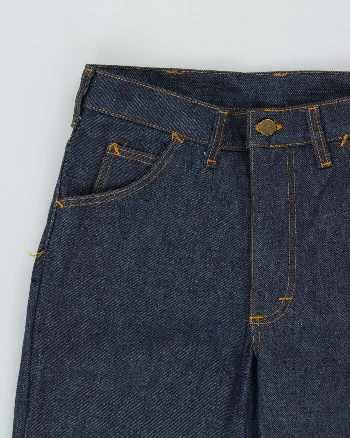 Vintage 1970s Lee 13oz Japanese Raw Denim Union Made In USA High Waisted Flared Jeans - W32 L33