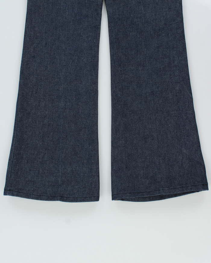 Vintage 1970s Lee 13oz Japanese Raw Denim Union Made In USA High Waisted Flared Jeans - W32 L33
