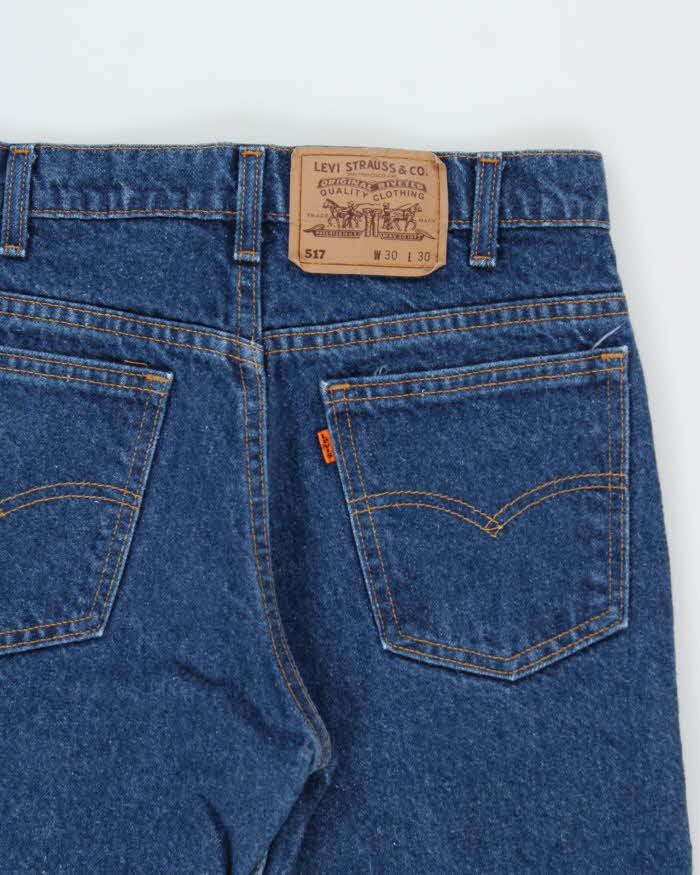 Vintage 1994 Levi's 517 Orange Tab Batwing Made In USA Denim Bootcut Jeans - W30 L25