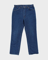 Vintage 1994 Levi's 619 Orange Tab Made In Canada Leather Patch High Waisted Relaxed Straight Leg Jeans - W34 L31