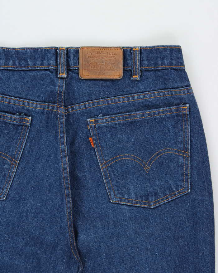 Vintage 1994 Levi's 619 Orange Tab Made In Canada Leather Patch High Waisted Relaxed Straight Leg Jeans - W34 L31