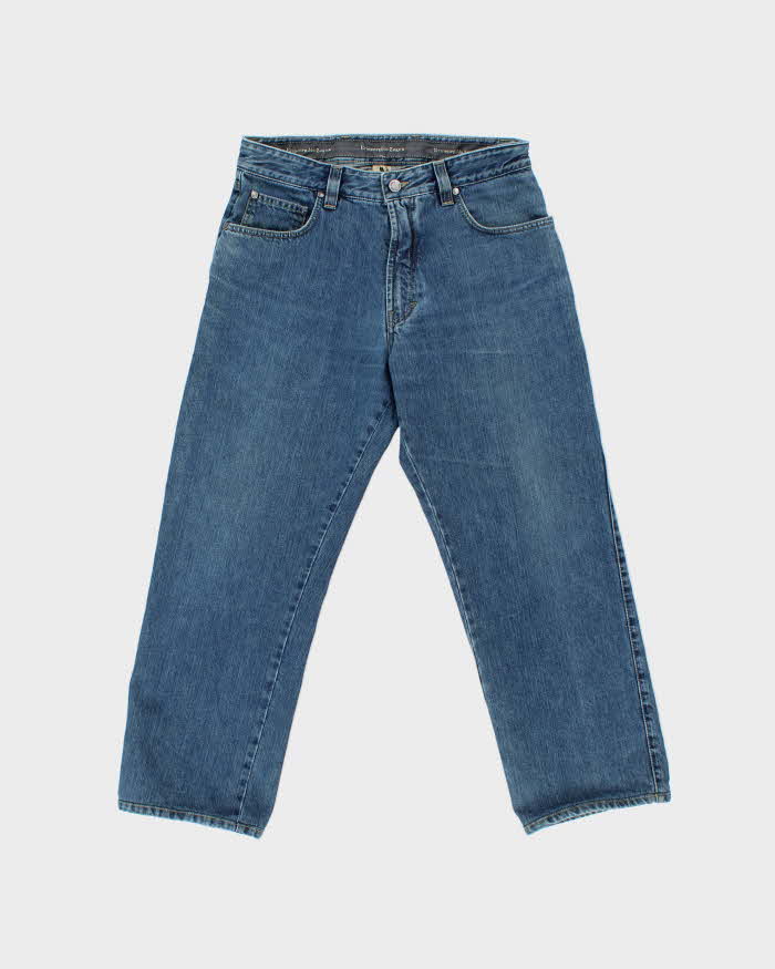 Vintage Y2K 00s Ermenegildo Zegna Mid-Rise Relaxed Straight Leg Denim Jeans - W32 L27