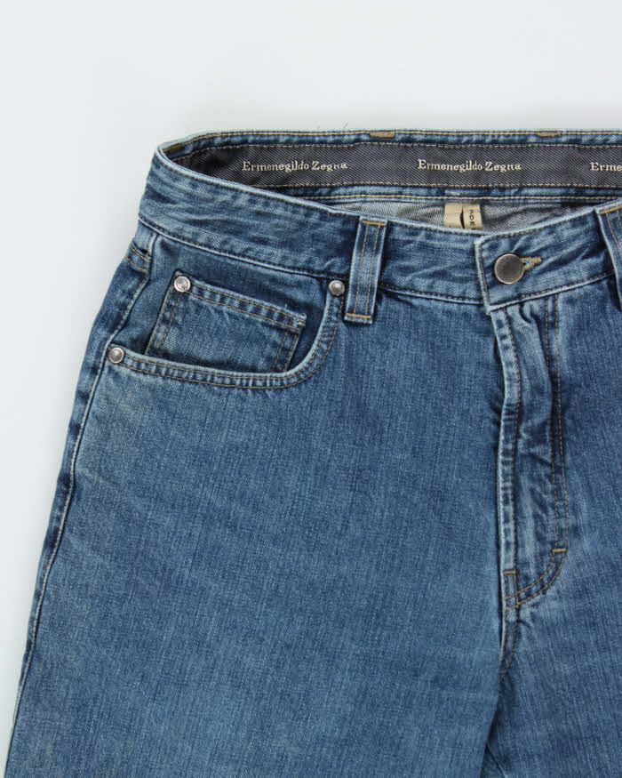 Vintage Y2K 00s Ermenegildo Zegna Mid-Rise Relaxed Straight Leg Denim Jeans - W32 L27