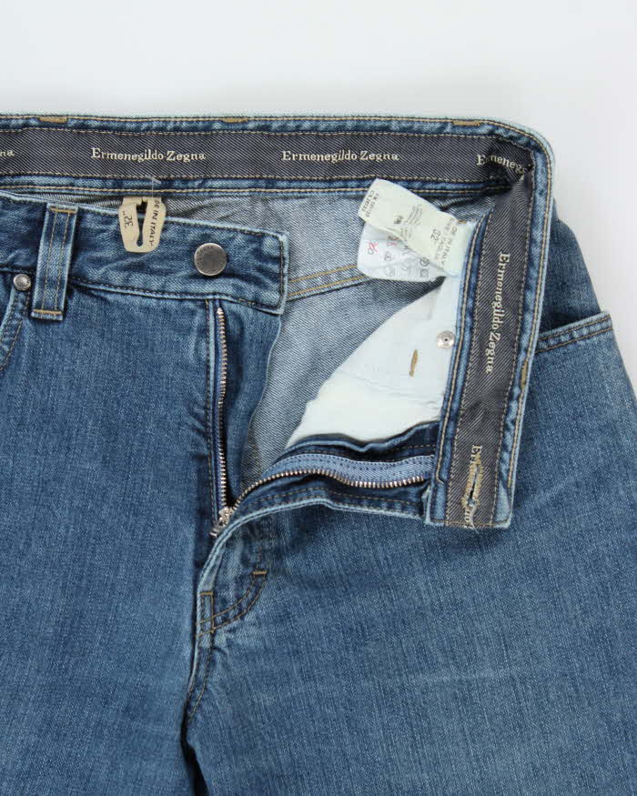 Vintage Y2K 00s Ermenegildo Zegna Mid-Rise Relaxed Straight Leg Denim Jeans - W32 L27