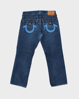 Vintage True Religion Ricky Made In USA Low-Rise Flap Pocket Relaxed Straight Leg Denim Jeans - W34 L29