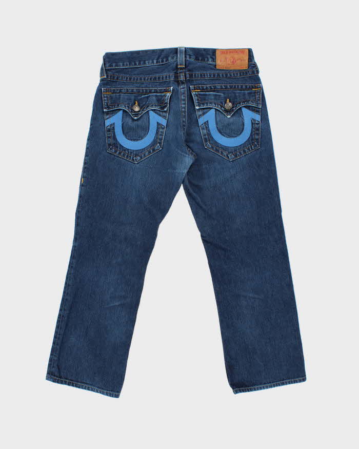 Vintage True Religion Ricky Made In USA Low-Rise Flap Pocket Relaxed Straight Leg Denim Jeans - W34 L29