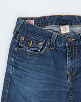 Vintage True Religion Ricky Made In USA Low-Rise Flap Pocket Relaxed Straight Leg Denim Jeans - W34 L29