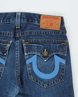 Vintage True Religion Ricky Made In USA Low-Rise Flap Pocket Relaxed Straight Leg Denim Jeans - W34 L29