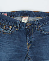 Vintage True Religion Ricky Made In USA Low-Rise Flap Pocket Relaxed Straight Leg Denim Jeans - W34 L29