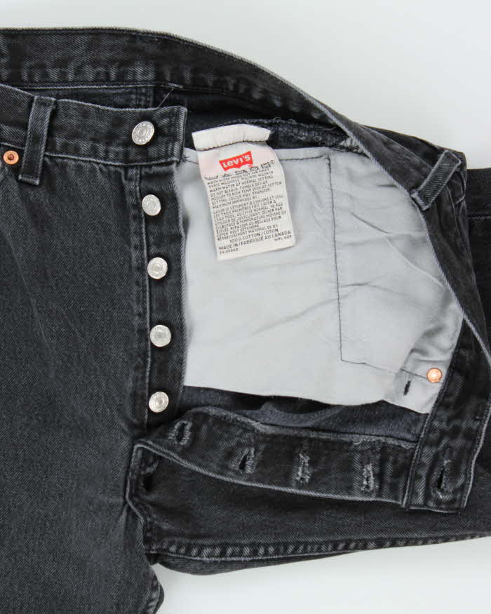 Vintage 1999 Levi's 501 Red Batwing Made In Canada Straight Leg Denim Jeans - W34 L30