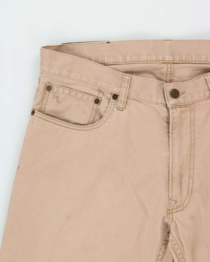 Vintage Polo Ralph Lauren Tan Straight Leg Denim Jeans - W34 L30
