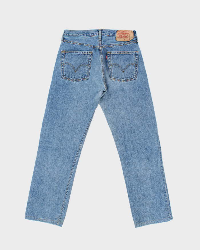 Vintage Y2K 00s Levi's 501 Red Batwing Straight Leg Denim Jeans - W31 L31