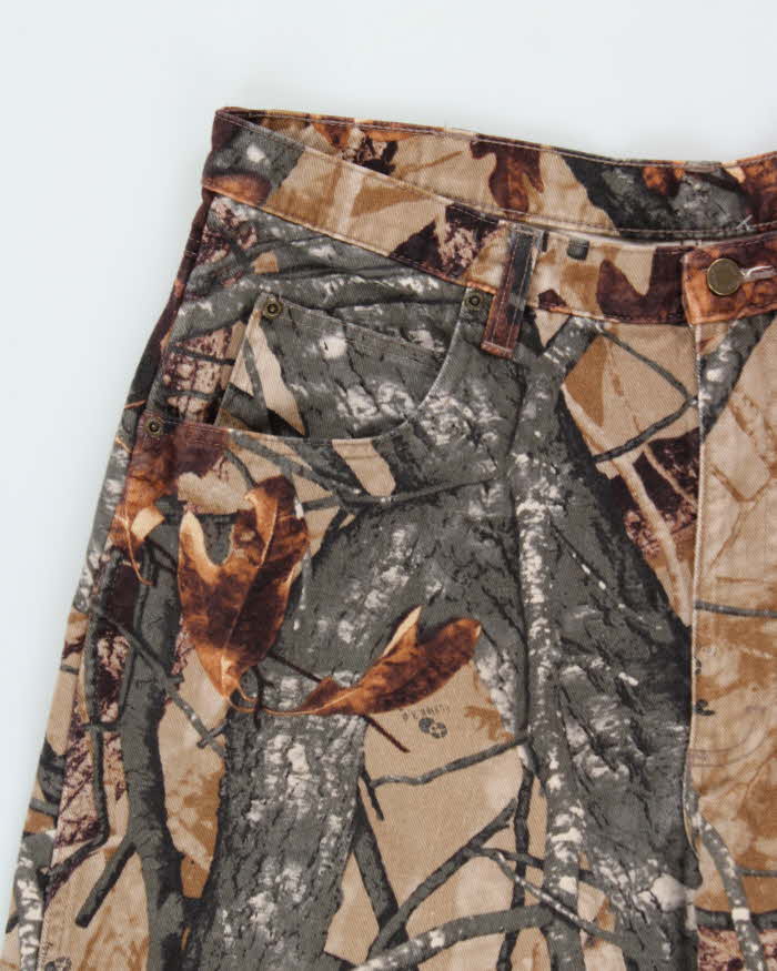 Vintage Y2K 00s Wrangler Fusion 3.0 Realtree Camo Double Knee Denim Relaxed Fit Jeans - W36 L31