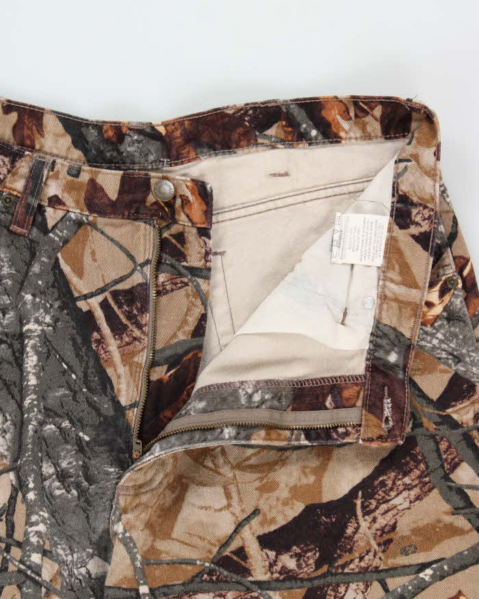 Vintage Y2K 00s Wrangler Fusion 3.0 Realtree Camo Double Knee Denim Relaxed Fit Jeans - W36 L31