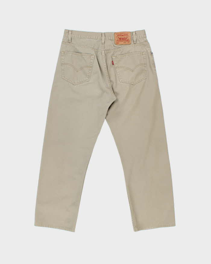 Vintage Y2K 00s Levi's 505 Batwing Khaki Regular Fit Straight Leg Denim Jeans - W33 L28