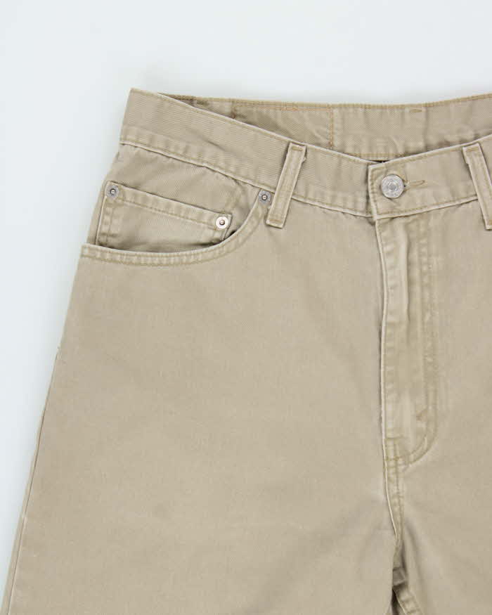 Vintage Y2K 00s Levi's 505 Batwing Khaki Regular Fit Straight Leg Denim Jeans - W33 L28