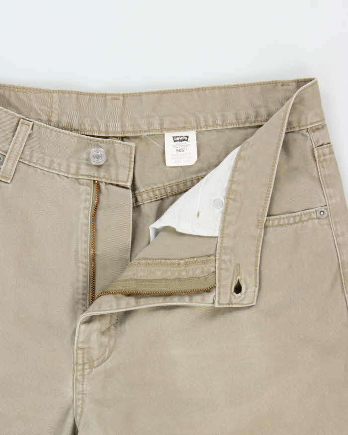 Vintage Y2K 00s Levi's 505 Batwing Khaki Regular Fit Straight Leg Denim Jeans - W33 L28