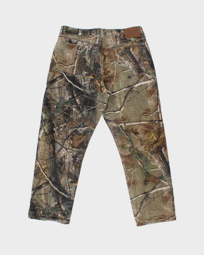 Vintage Y2K 00s Wrangler Pro Gear Real Tree Camo Relaxed Straight Leg Denim Jeans - W36 L30