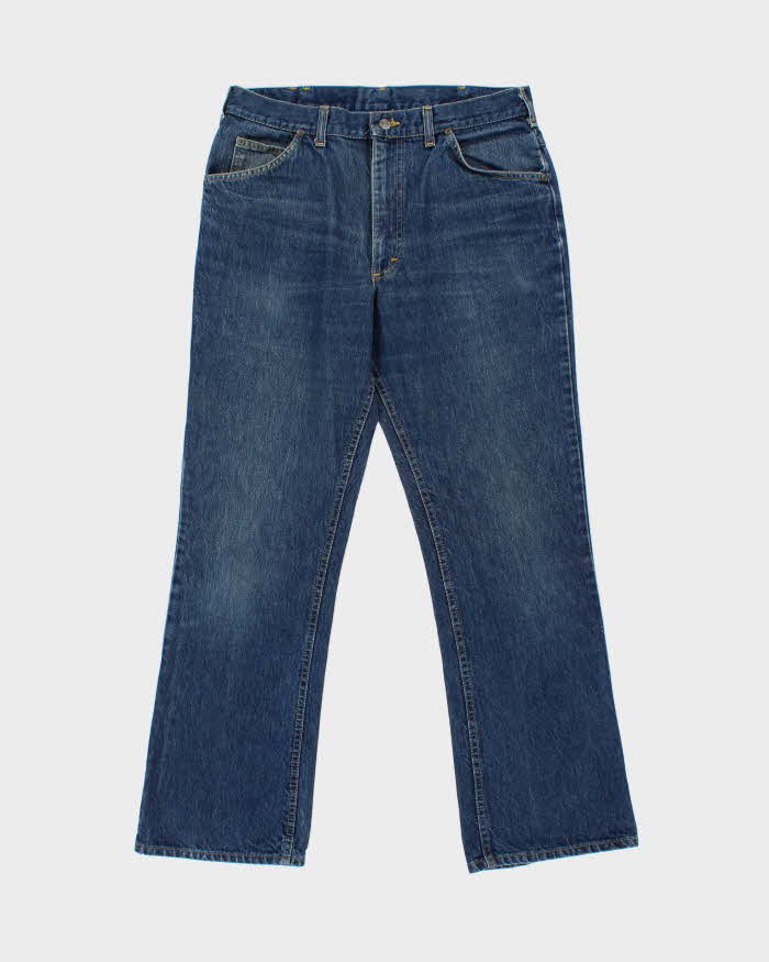 Vintage 1988 Lee Riders Made In Canada Mid Rise Dark Wash Denim Bootcut Jeans - W34 L30