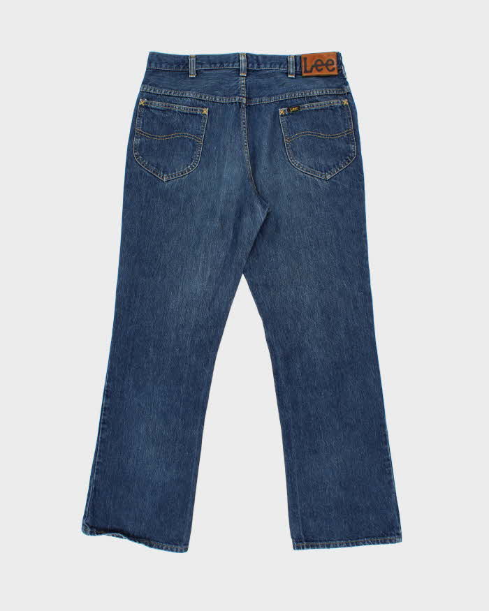 Vintage 1988 Lee Riders Made In Canada Mid Rise Dark Wash Denim Bootcut Jeans - W34 L30
